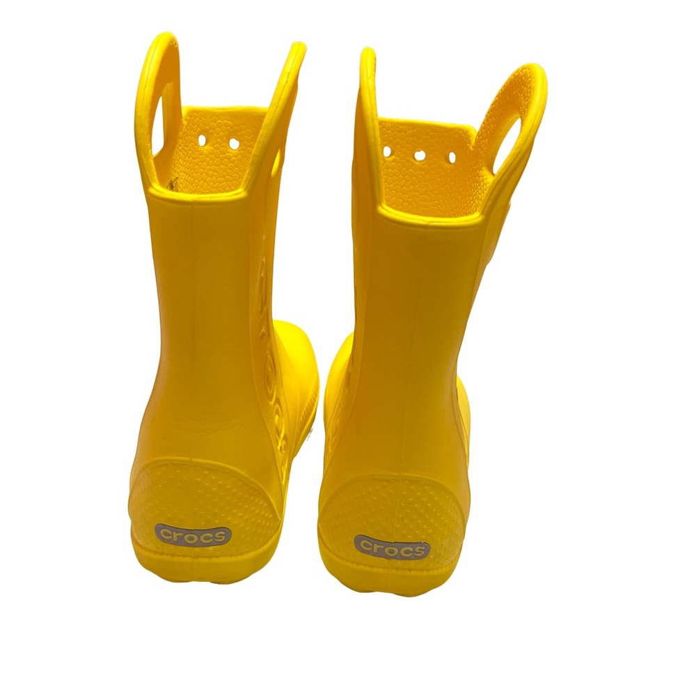 CROCS Kids Bright Yellow Rain Boots - Picture 5 of 8